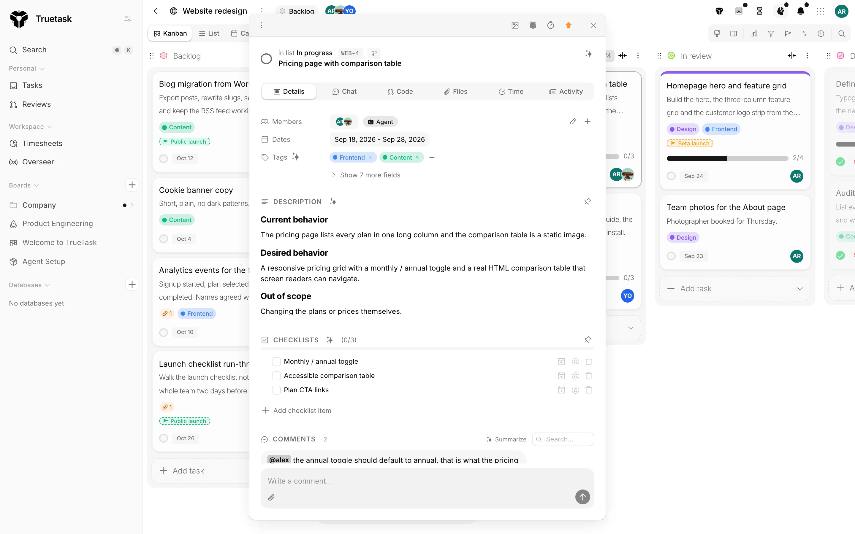 Truetask task Code tab with the coding tool launcher split button